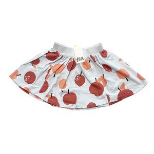 NWT Tea Collection Twirl Skirt Apples Blue Size 3